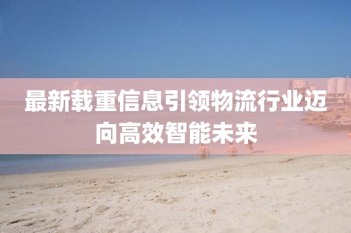 最新載重信息引領(lǐng)物流行業(yè)邁向高效智能未來