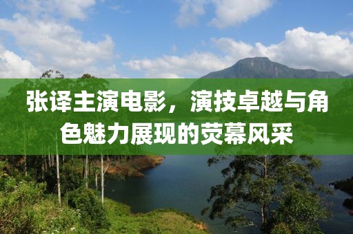 張譯主演電影，演技卓越與角色魅力展現(xiàn)的熒幕風采