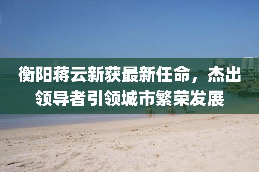 衡陽蔣云新獲最新任命，杰出領(lǐng)導(dǎo)者引領(lǐng)城市繁榮發(fā)展