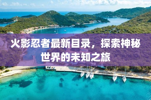 火影忍者最新目錄，探索神秘世界的未知之旅