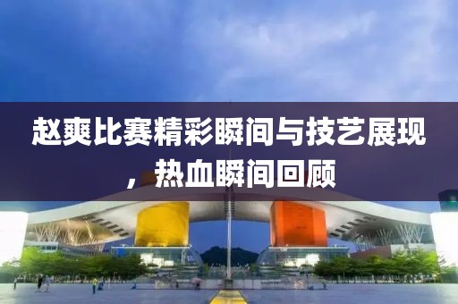 趙爽比賽精彩瞬間與技藝展現(xiàn)，熱血瞬間回顧