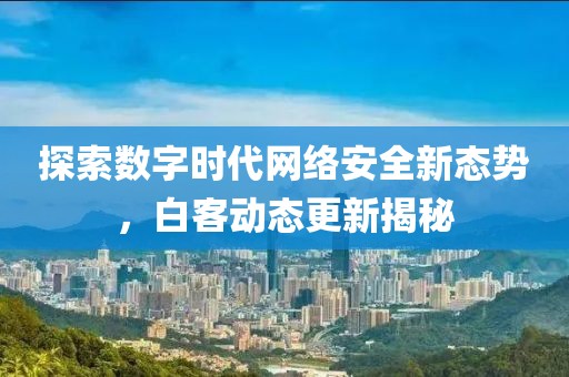 探索數(shù)字時代網(wǎng)絡(luò)安全新態(tài)勢，白客動態(tài)更新揭秘