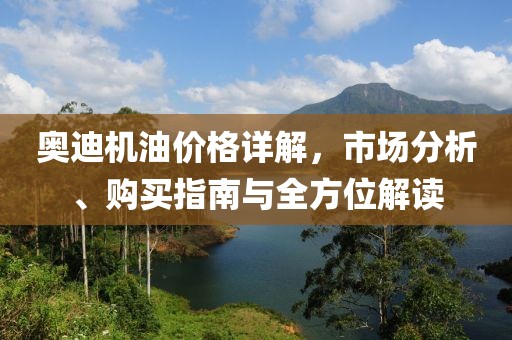 奧迪機油價格詳解，市場分析、購買指南與全方位解讀