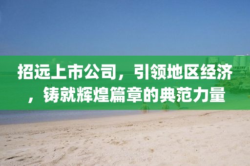 招遠(yuǎn)上市公司，引領(lǐng)地區(qū)經(jīng)濟(jì)，鑄就輝煌篇章的典范力量