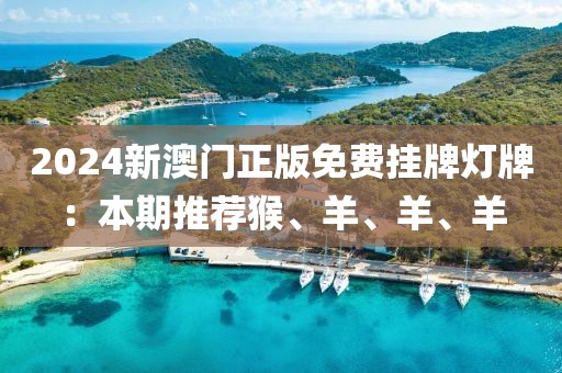 2024新澳門正版免費掛牌燈牌：本期推薦猴、羊、羊、羊