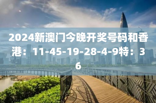 2024新澳門今晚開獎號碼和香港：11-45-19-28-4-9特：36