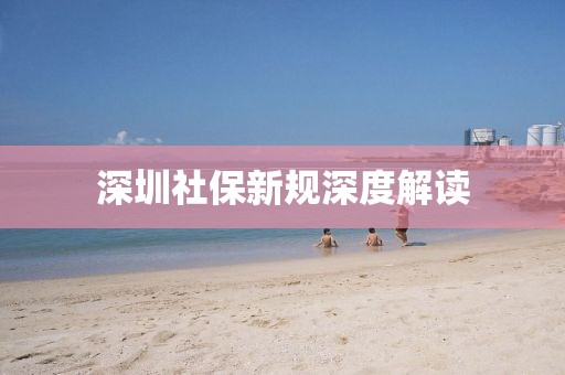 深圳社保新規(guī)深度解讀