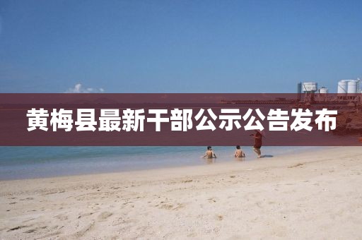 黃梅縣最新干部公示公告發(fā)布