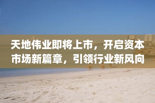 天地偉業(yè)即將上市，開(kāi)啟資本市場(chǎng)新篇章，引領(lǐng)行業(yè)新風(fēng)向